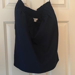 Navy Blue Wool Jcrew Paperbag Skirt